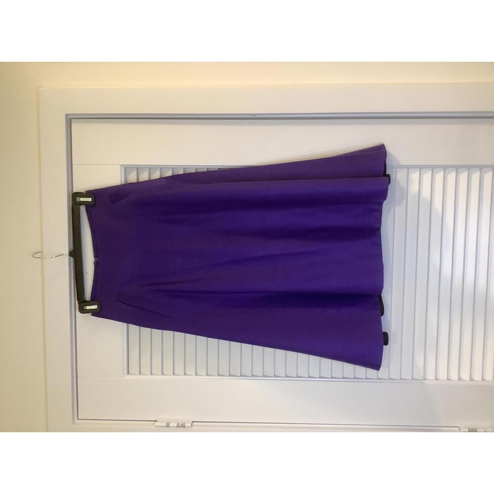 TSE Purple Cashmere A Line  Skirt Rear Zipper Pockets 2